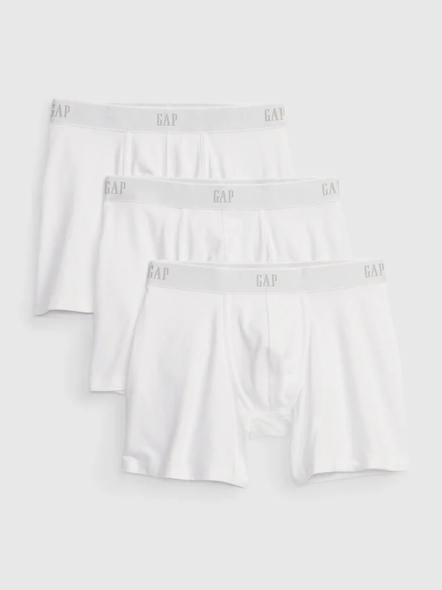 Boxer in cotone biologico elasticizzato da 5" (confezione da 3)