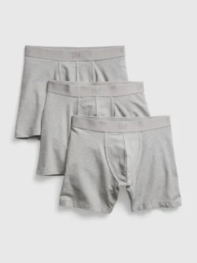 Boxer in cotone biologico elasticizzato da 5" (confezione da 3)