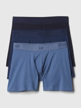Boxer in cotone biologico elasticizzato da 5" (confezione da 3)