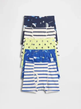 Boxer in cotone elasticizzato biologico per bambini piccoli (confezione da 5)