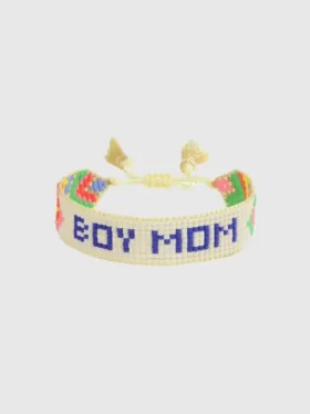 Braccialetto con perline "Hart Boy Mom"