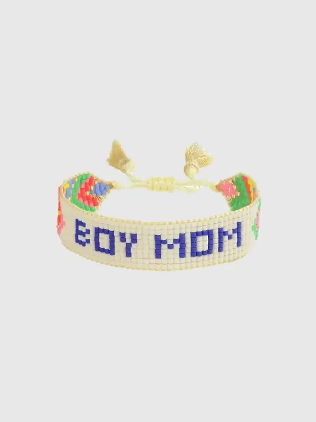 Braccialetto con perline "Hart Boy Mom"