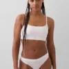 Bralette con logo in cotone biologico elasticizzato