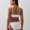 Bralette con logo in cotone biologico elasticizzato
