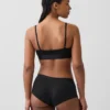 Bralette con logo in cotone biologico elasticizzato