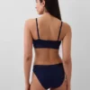 Bralette con logo in cotone biologico elasticizzato