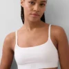 Bralette con logo in cotone biologico elasticizzato