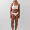 Bralette con logo in cotone biologico elasticizzato