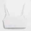 Bralette con logo in cotone biologico elasticizzato