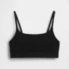 Bralette con logo in cotone biologico elasticizzato