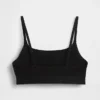 Bralette con logo in cotone biologico elasticizzato