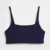 Bralette con logo in cotone biologico elasticizzato
