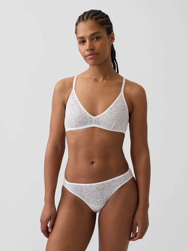 Bralette con scollo profondo in pizzo Madesoft