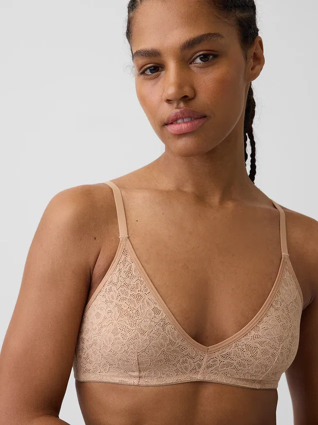 Bralette con scollo profondo in pizzo Madesoft