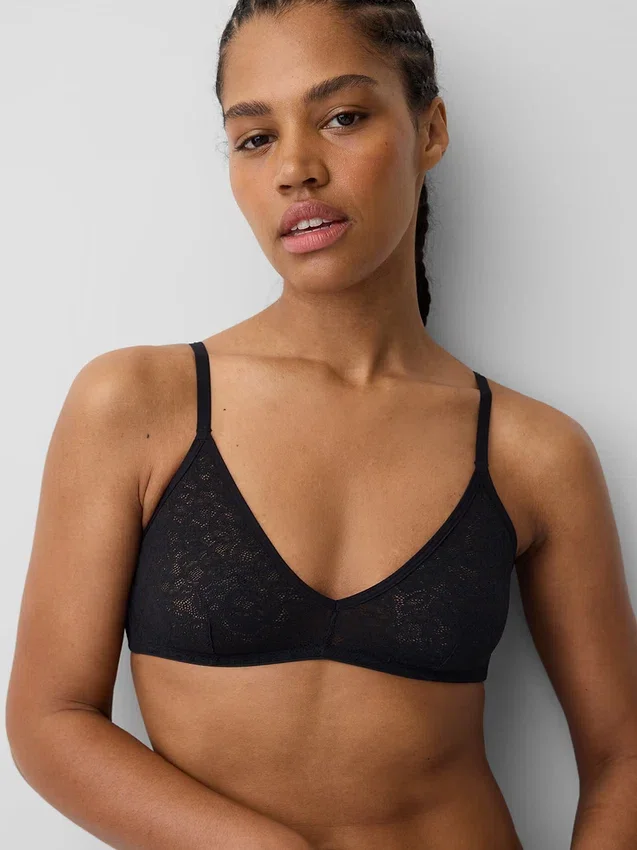 Bralette con scollo profondo in pizzo Madesoft