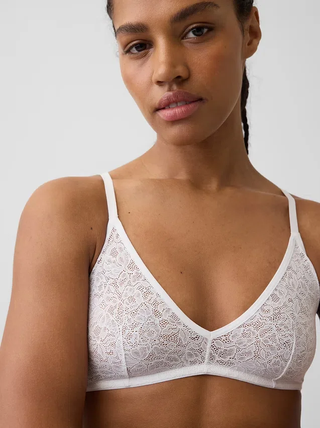 Bralette con scollo profondo in pizzo Madesoft