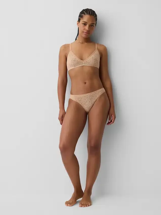 Bralette con scollo profondo in pizzo Madesoft