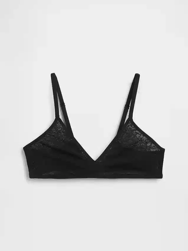 Bralette con scollo profondo in pizzo Madesoft