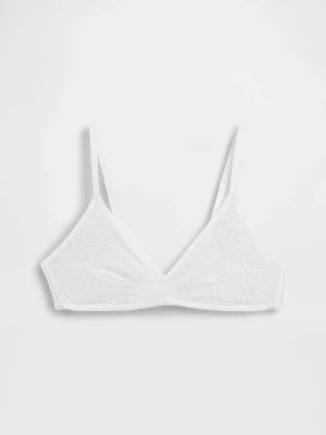 Bralette con scollo profondo in pizzo Madesoft