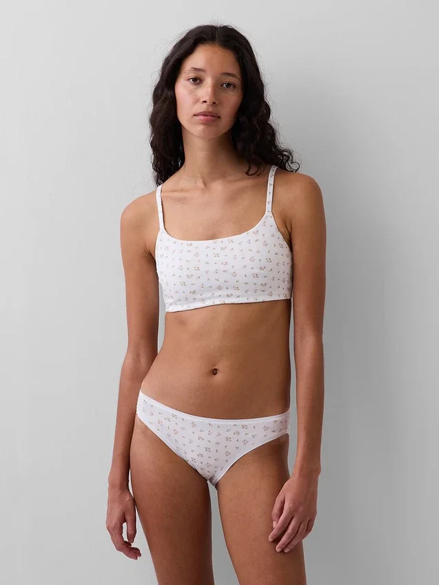 Bralette in cotone biologico elasticizzato