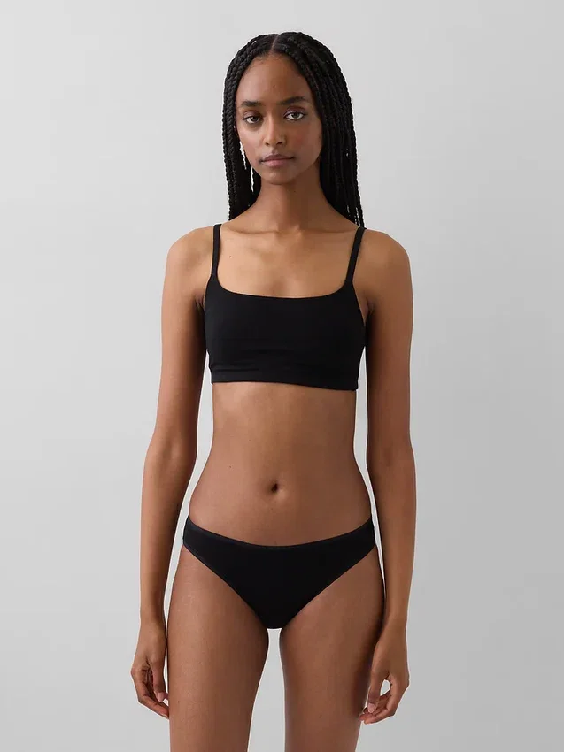 Bralette in cotone biologico elasticizzato