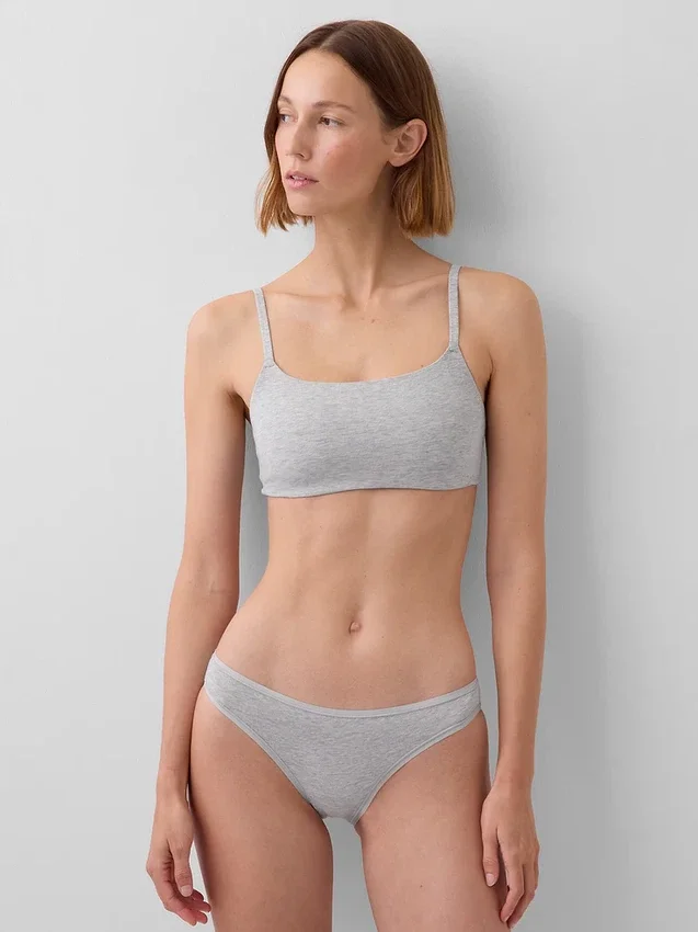Bralette in cotone biologico elasticizzato