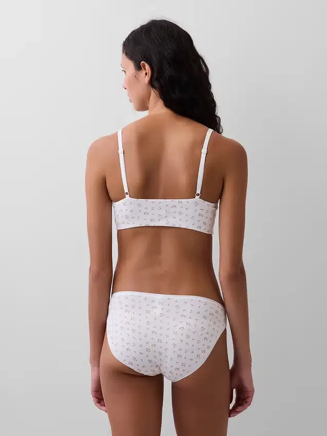 Bralette in cotone biologico elasticizzato