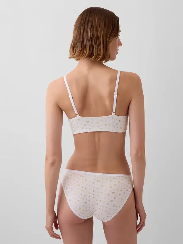 Bralette in cotone biologico elasticizzato