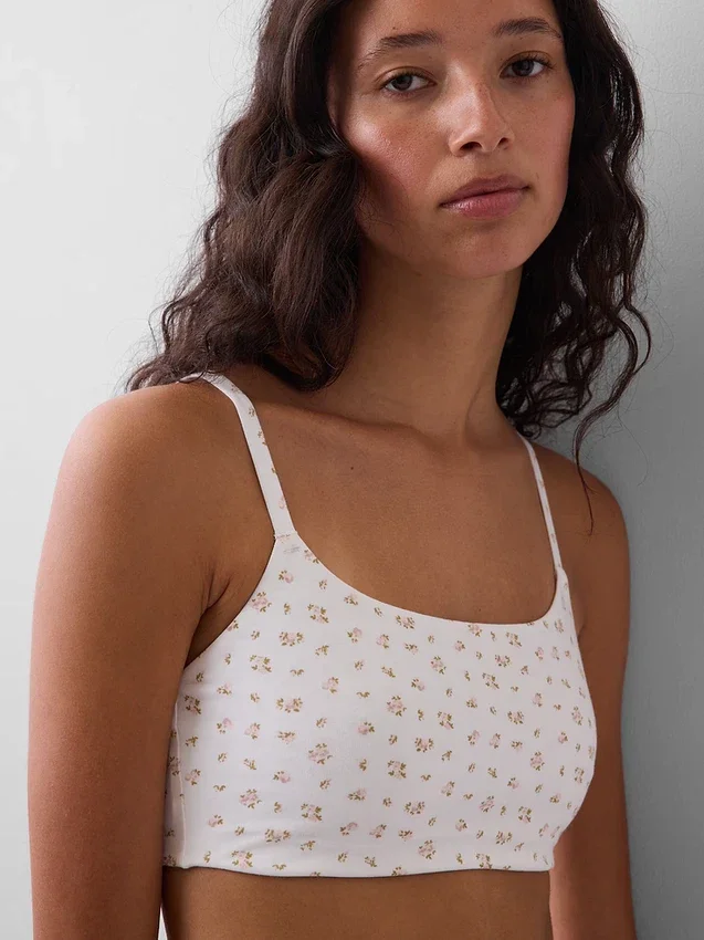 Bralette in cotone biologico elasticizzato