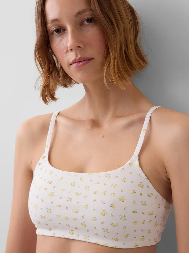 Bralette in cotone biologico elasticizzato