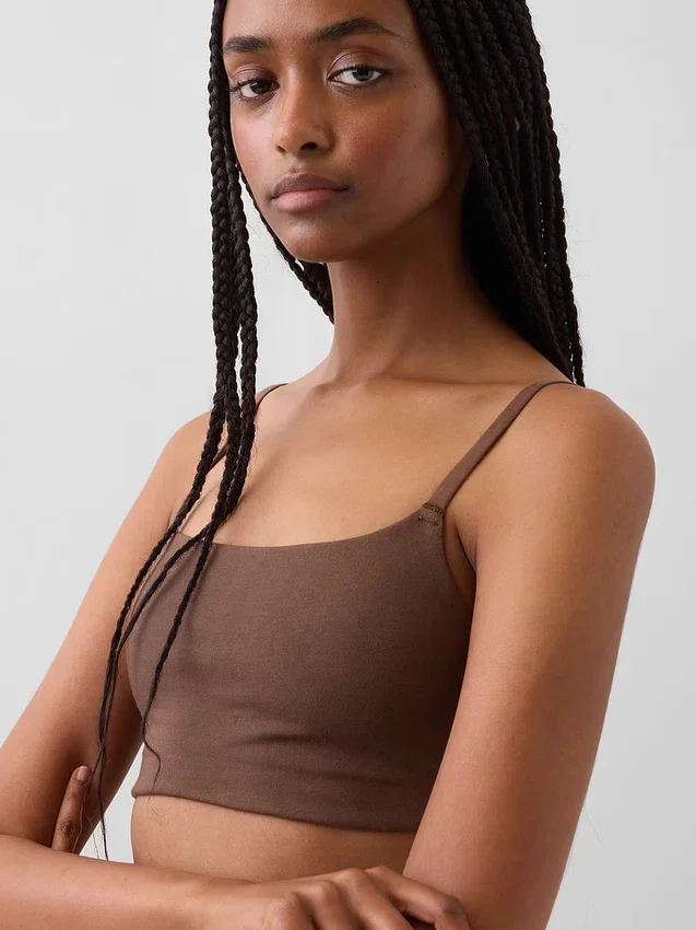 Bralette in cotone biologico elasticizzato