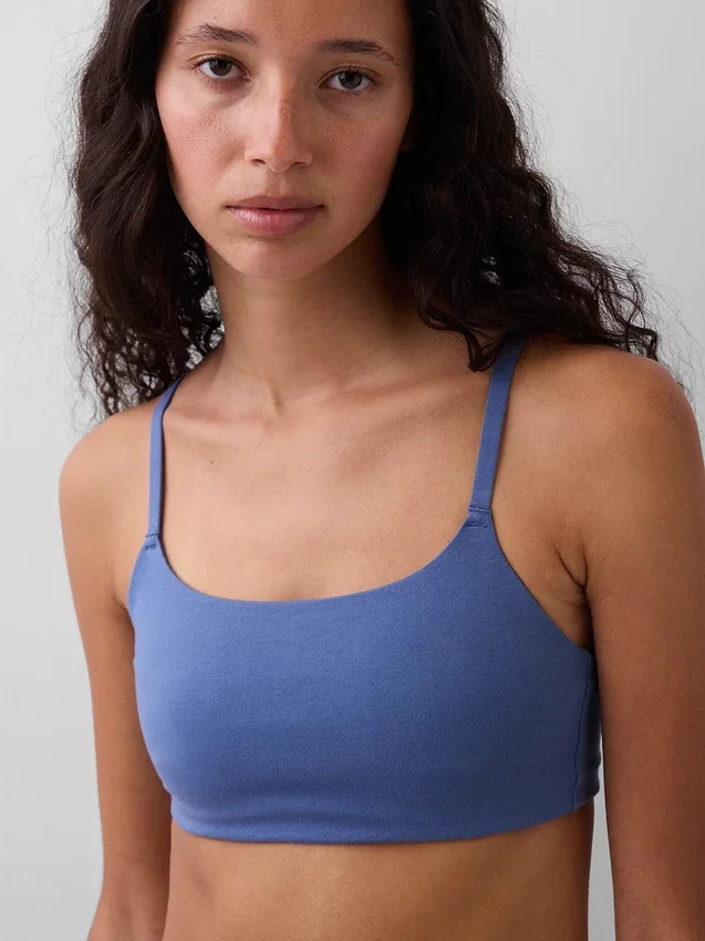 Bralette in cotone biologico elasticizzato