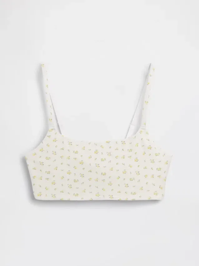 Bralette in cotone biologico elasticizzato