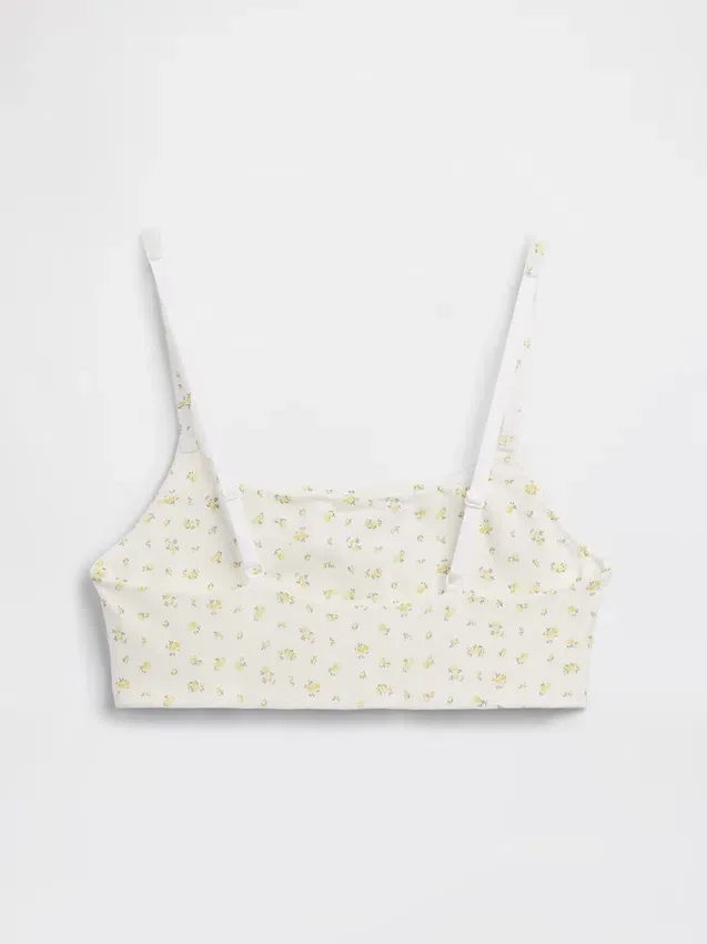 Bralette in cotone biologico elasticizzato
