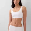 Bralette in cotone biologico elasticizzato con Gap Logo