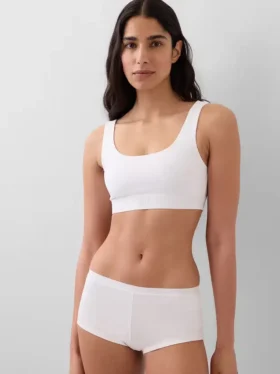 Bralette in cotone biologico elasticizzato con Gap Logo