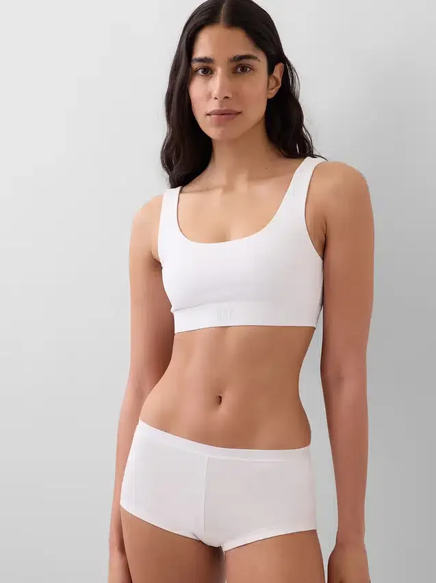 Bralette in cotone biologico elasticizzato con Gap Logo