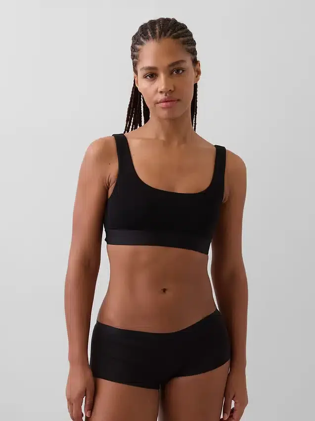 Bralette in cotone biologico elasticizzato con Gap Logo