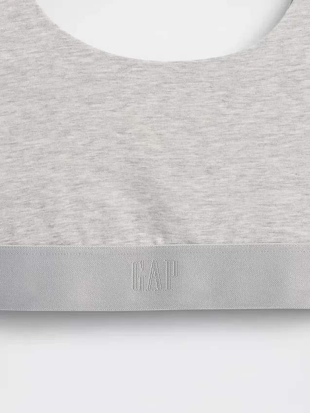 Bralette in cotone biologico elasticizzato con Gap Logo