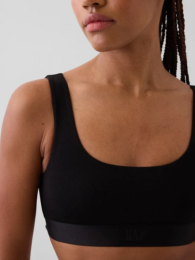 Bralette in cotone biologico elasticizzato con Gap Logo