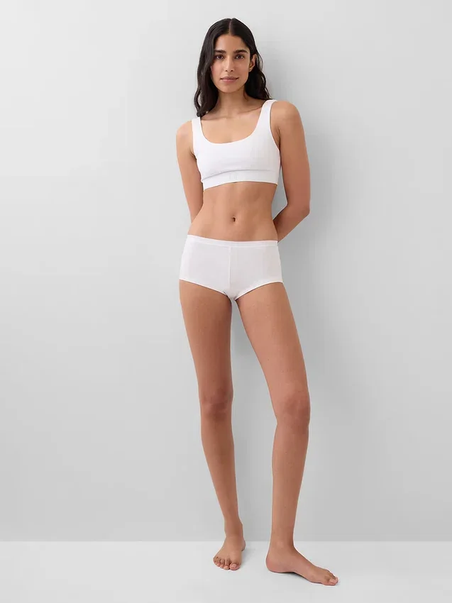 Bralette in cotone biologico elasticizzato con Gap Logo