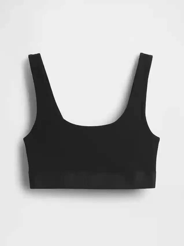 Bralette in cotone biologico elasticizzato con Gap Logo