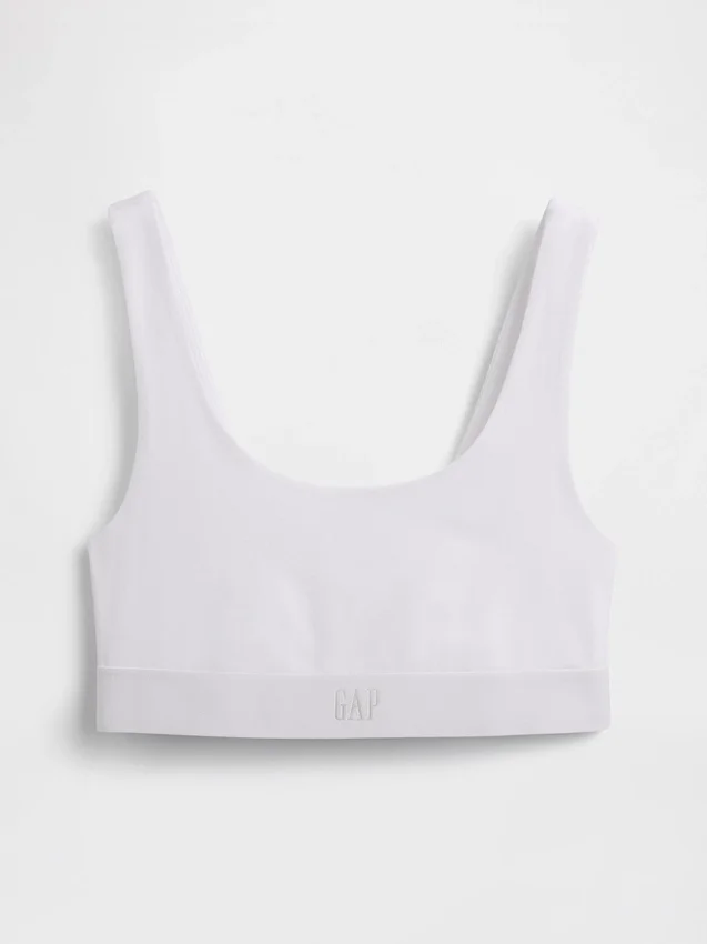 Bralette in cotone biologico elasticizzato con Gap Logo