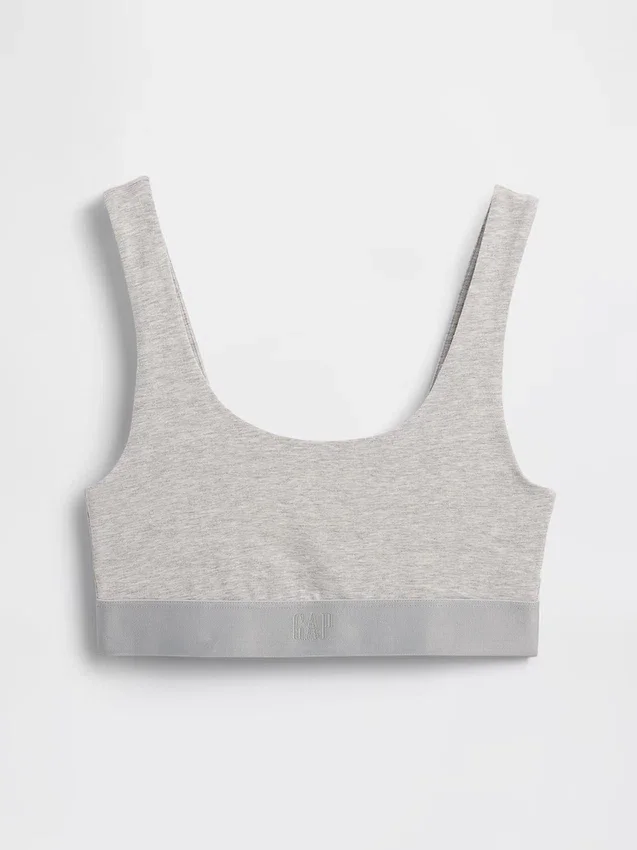 Bralette in cotone biologico elasticizzato con Gap Logo