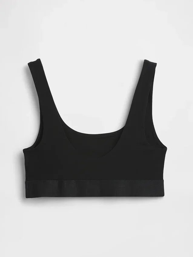 Bralette in cotone biologico elasticizzato con Gap Logo