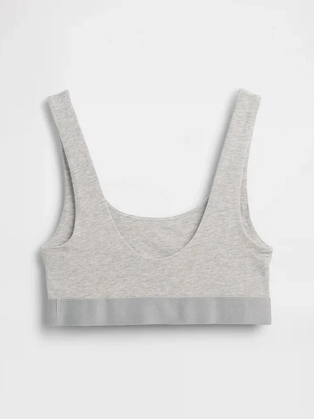 Bralette in cotone biologico elasticizzato con Gap Logo