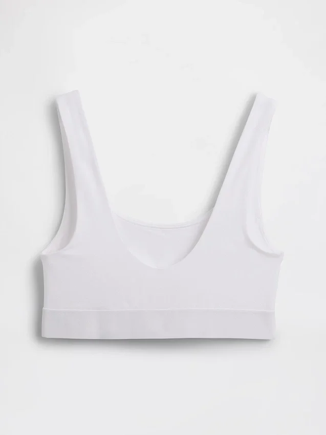Bralette in cotone biologico elasticizzato con Gap Logo