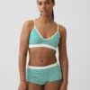 Bralette triangolare a costine senza cuciture