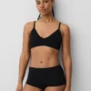 Bralette triangolare a costine senza cuciture