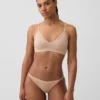 Bralette triangolare a costine senza cuciture